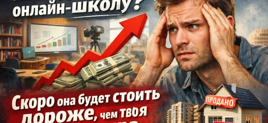 Схема: слева траты на рекламу за клики, справа выплата партнеру только после продажи курса. Экономия бюджета с партнеркой.