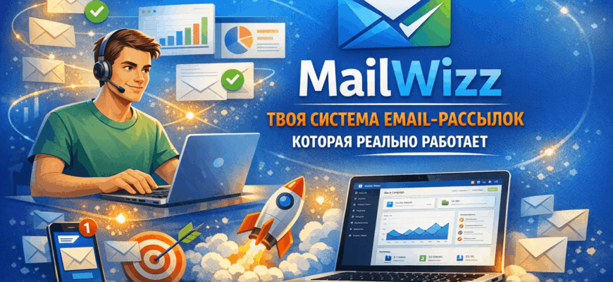 MailWizz интерфейс системы рассылок Alt: Интерфейс MailWizz для управления email рассылками
